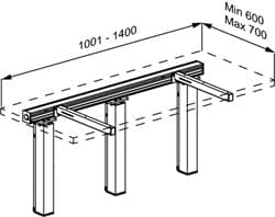 Dimensioned drawing, mm