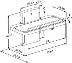 Dimensioned drawing, inch