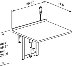Dimensioned drawing, inch
