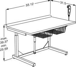 Dimensioned drawing, inch