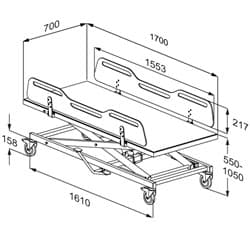 Dimensioned drawing, mm