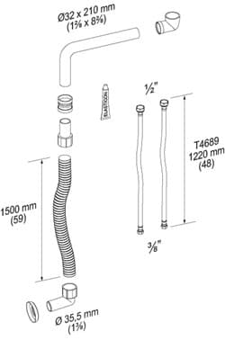 Dimensioned drawing, inch