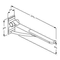 Dimensioned drawing, inch