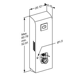 Dimensioned drawing, inch