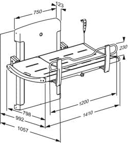 Dimensioned drawing, mm