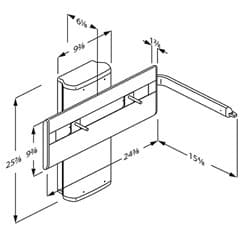 Dimensioned drawing, inch