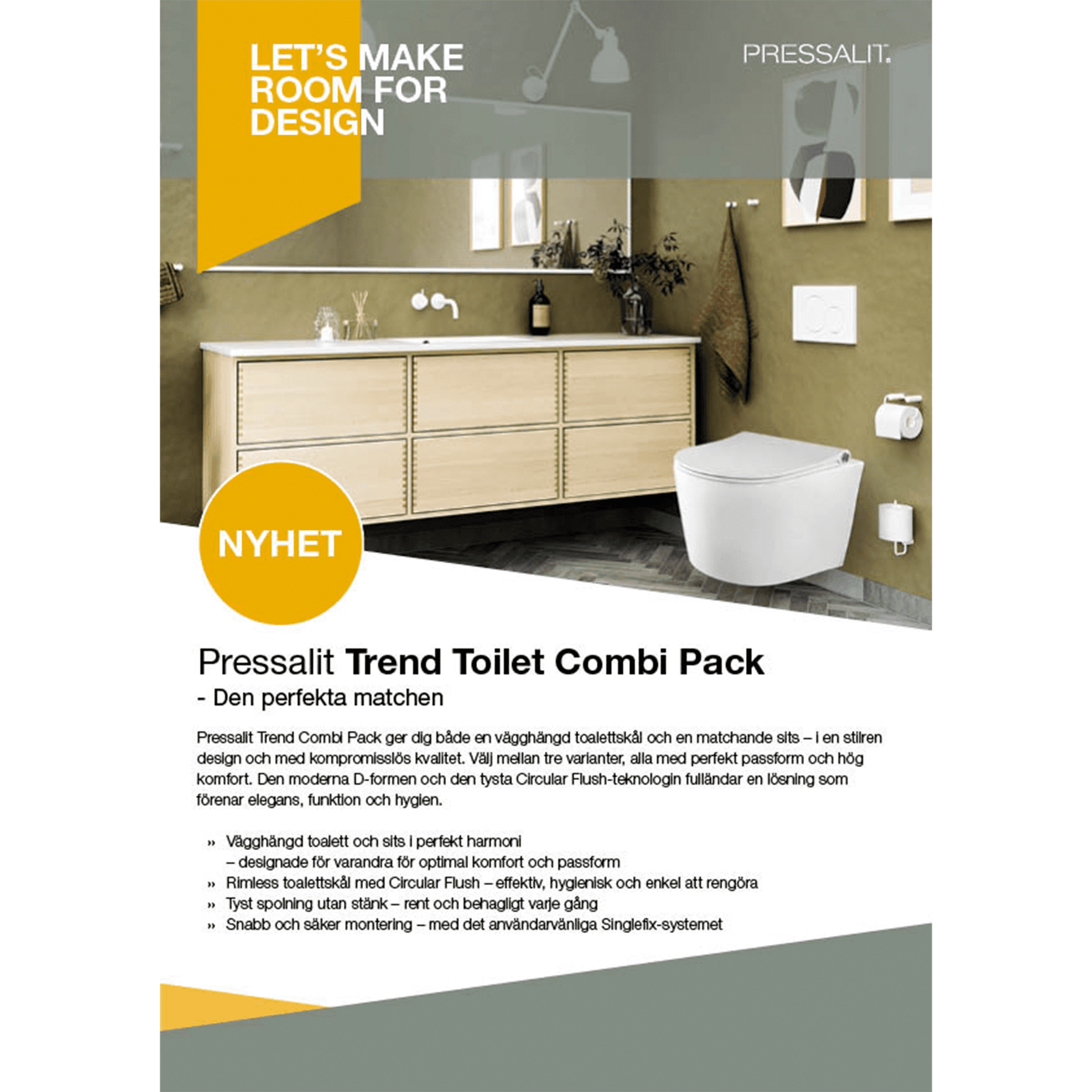 Pressalit Trend Toilet Combi Pack