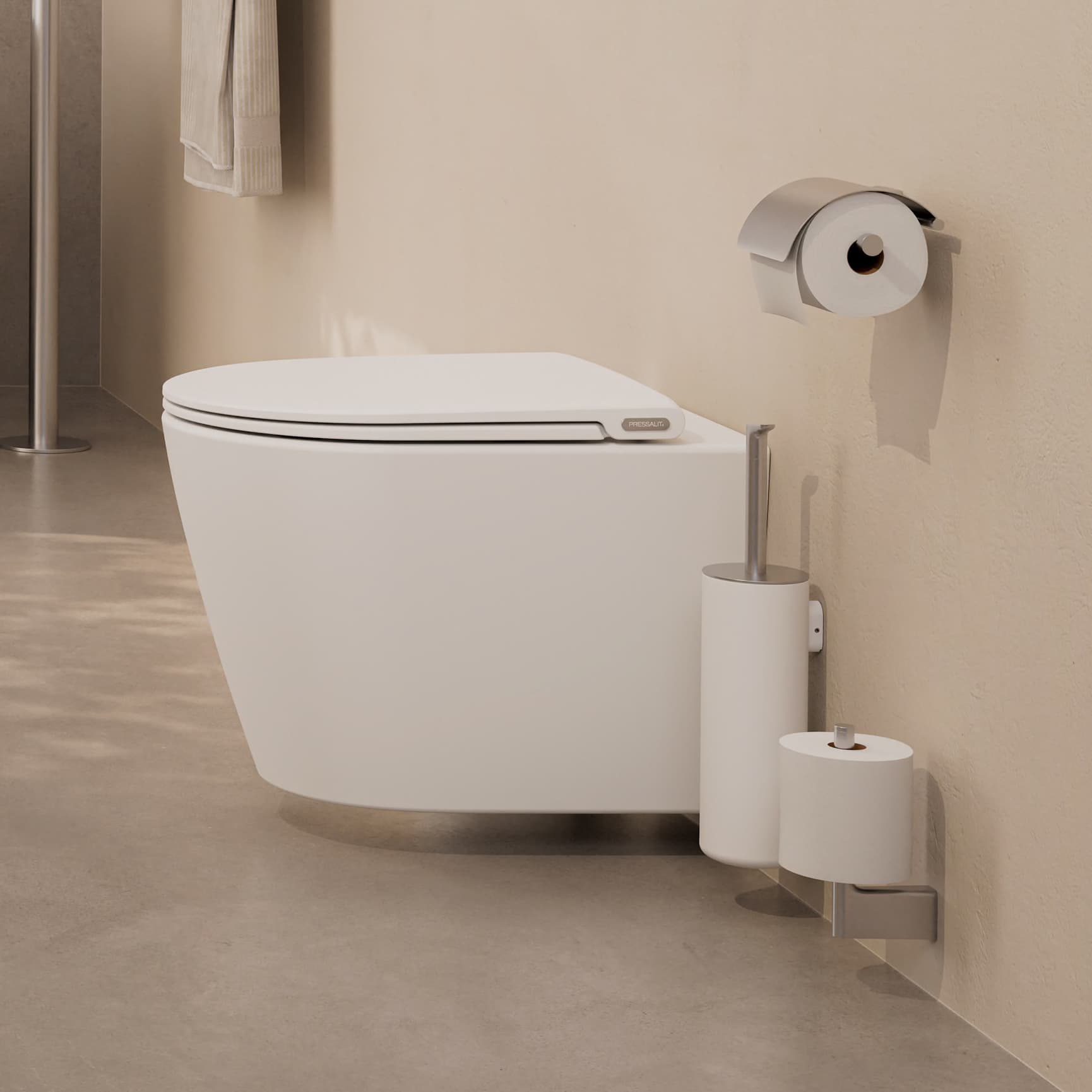 Pressalit Trend Combi Pack – wandhangend toilet met bijpassende toiletzitting