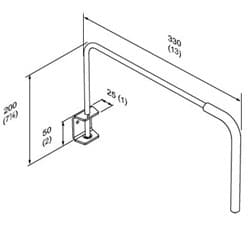 Dimensioned drawing, inch