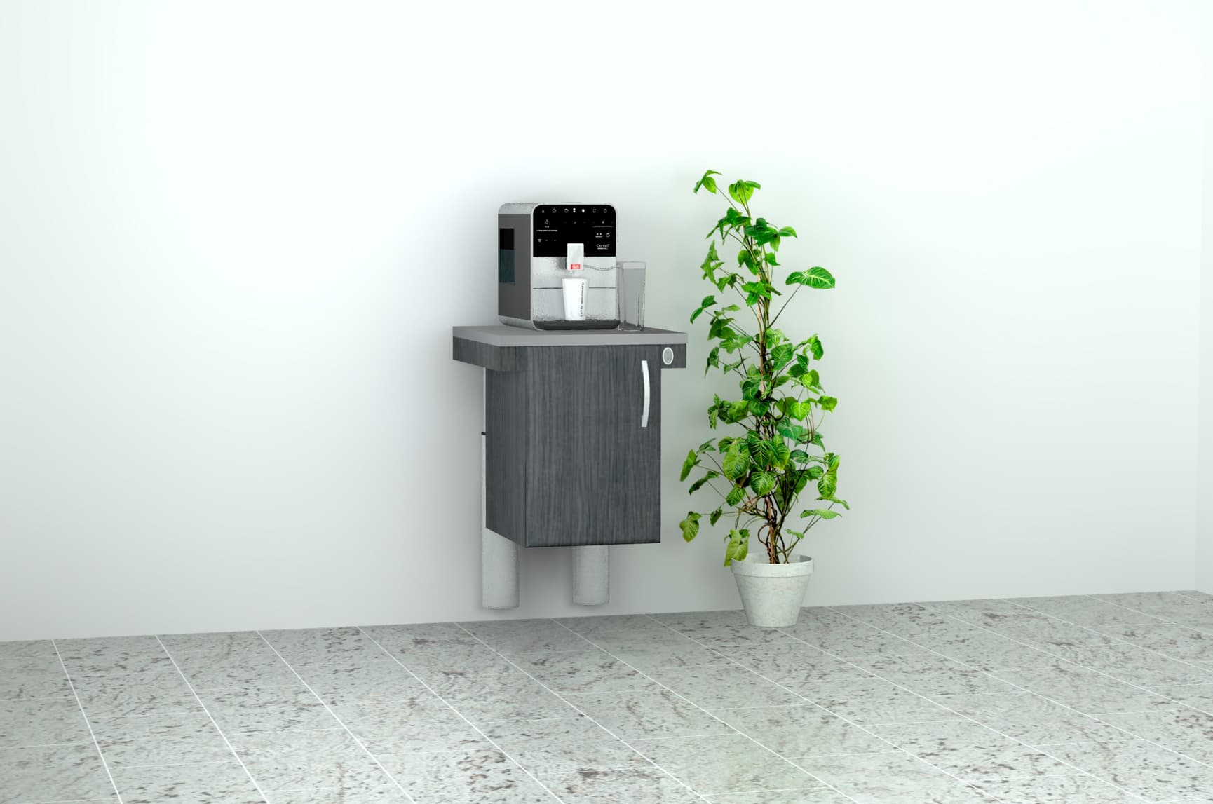 Pressalit INDIVO worktop ay coffee station
