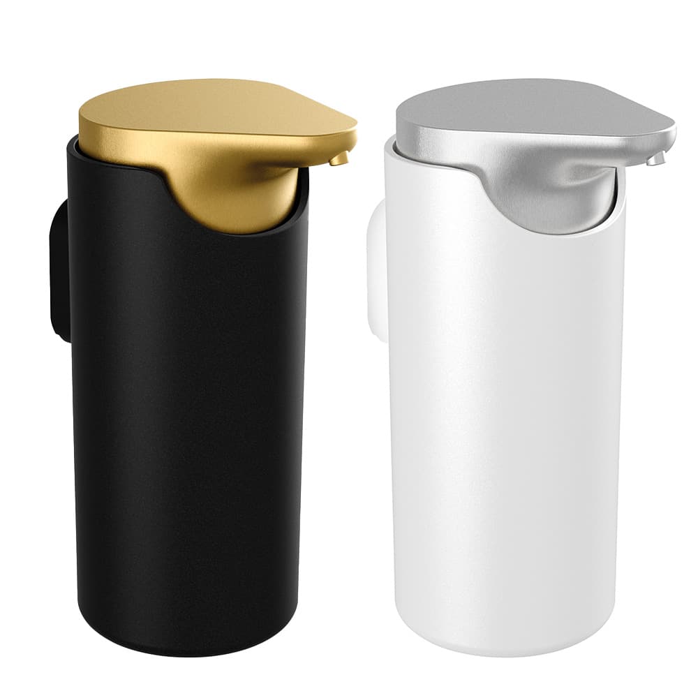 Pressalit STYLE tvålpumpar, svart/guld, vit/borstat stål