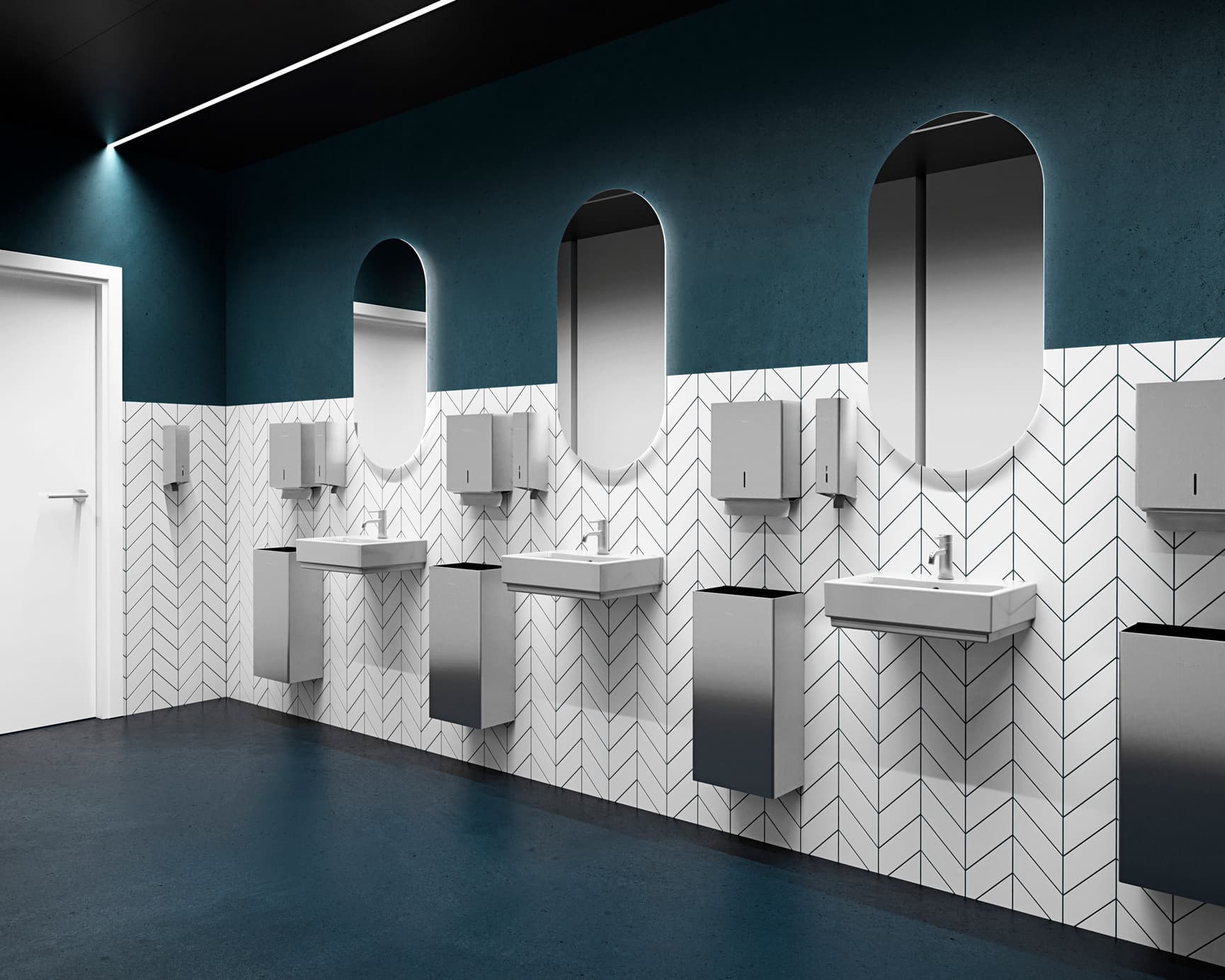 Högkvalitativa tillbehör för offentliga toaletter