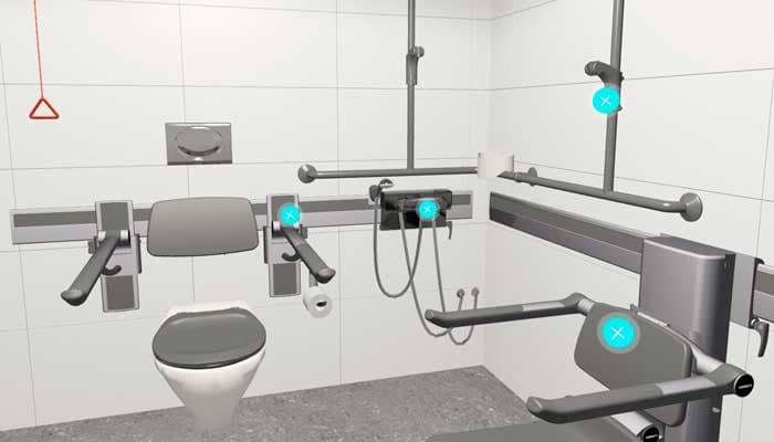 Virtual Reality eksempel på badeværelse