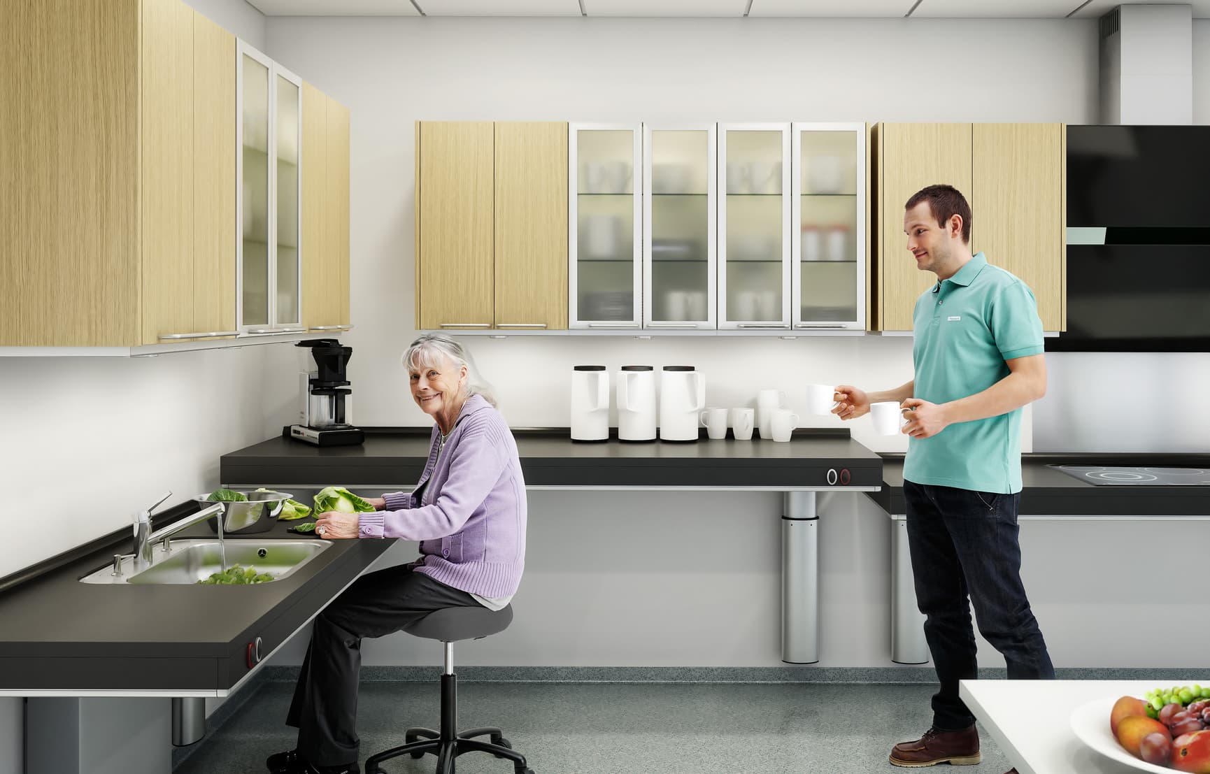 Højdejusterbare køkkener